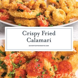 collage of calamari for pinterest