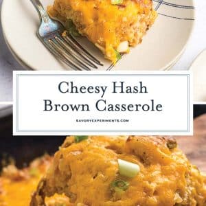 collage of hashbrown casserole for pinterest