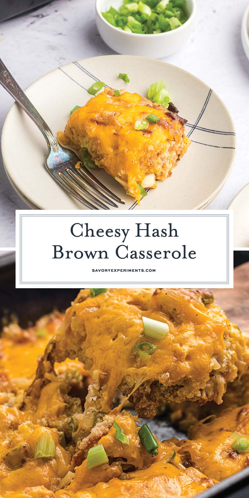 collage of hashbrown casserole for pinterest