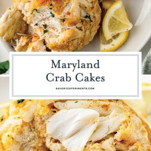 collage of jumbo lump crab cake recipe for pinterest