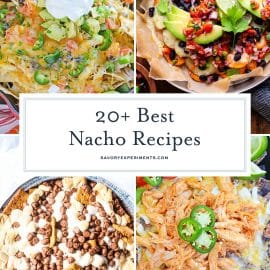 collage of nacho recipes for pinterest