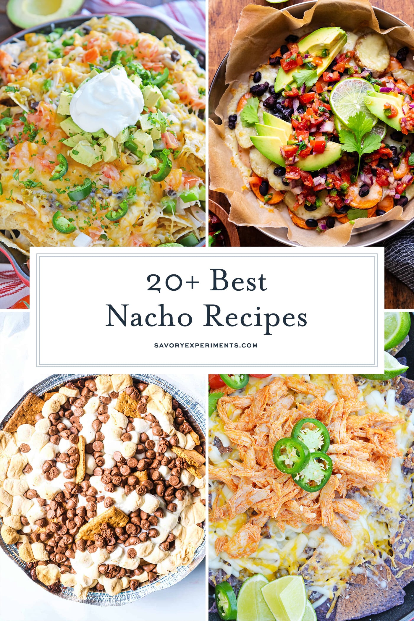 collage of nacho recipes for pinterest