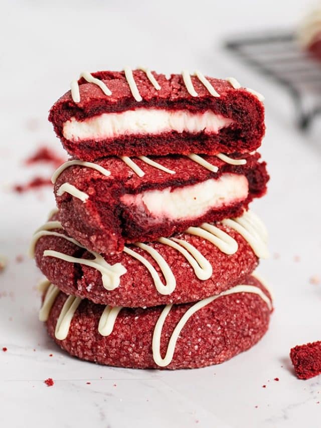 Stuffed Red Velvet Cookies Story