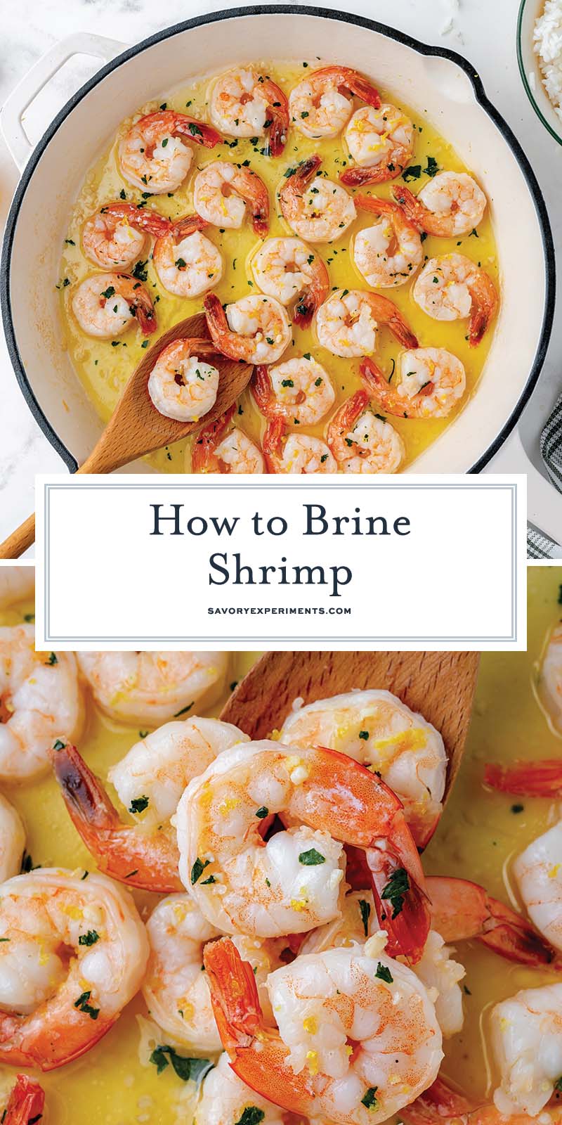 collage of how to brine shrimp for pinterest