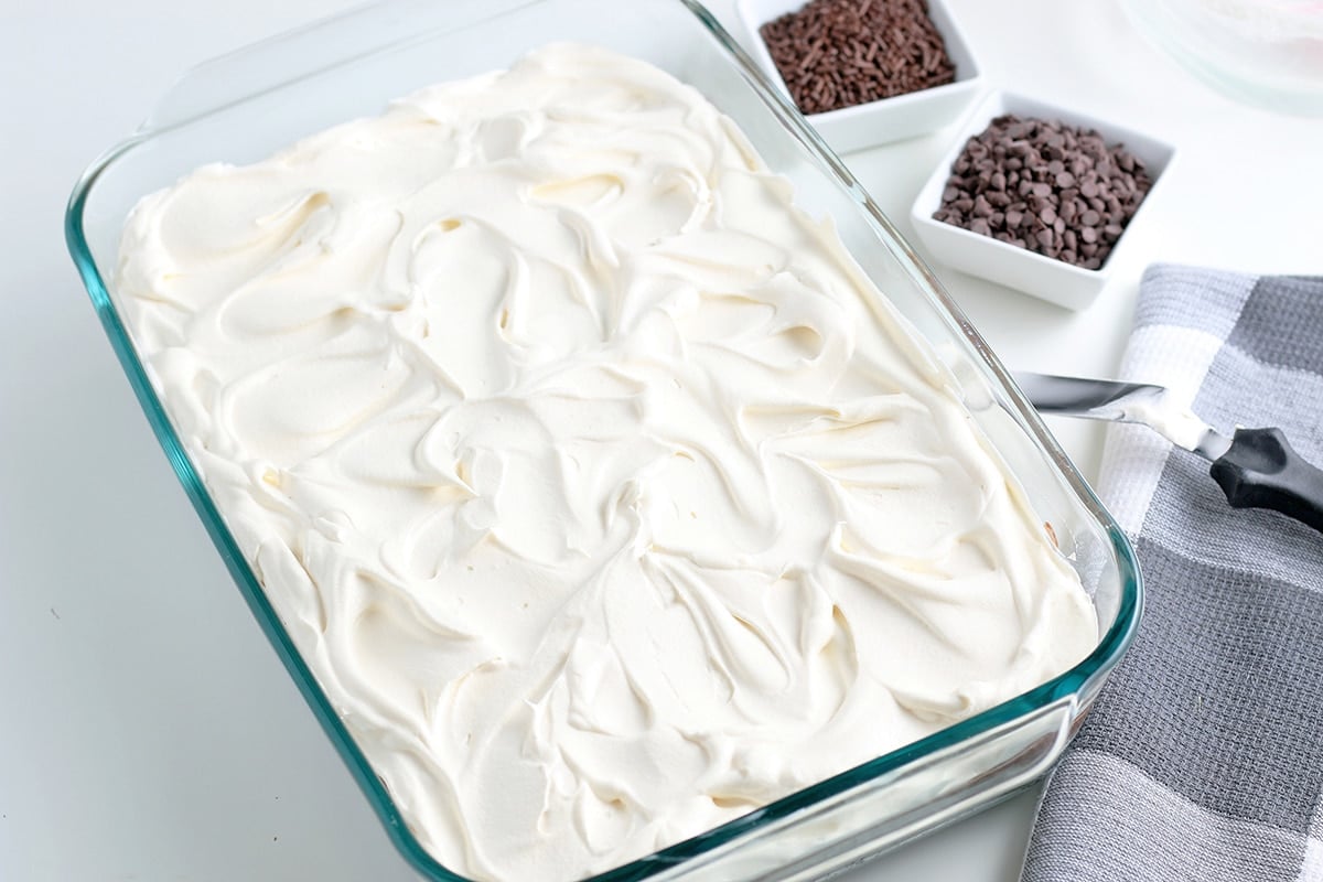 whipped cream topping for chocolate lasagna