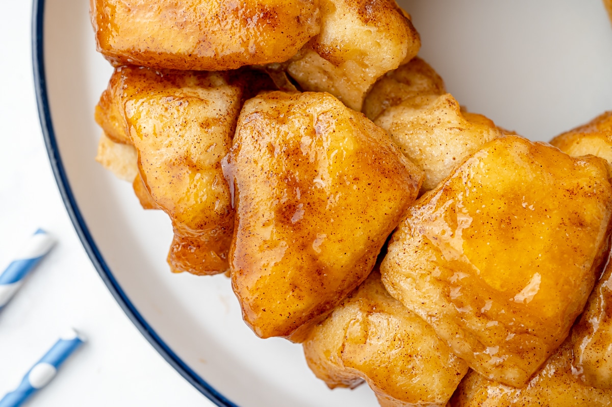 close up overhead shot of monkey bread