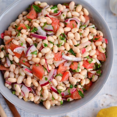 BEST Navy Bean Salad Recipe (Piyaz) Ready in 20 Minutes!