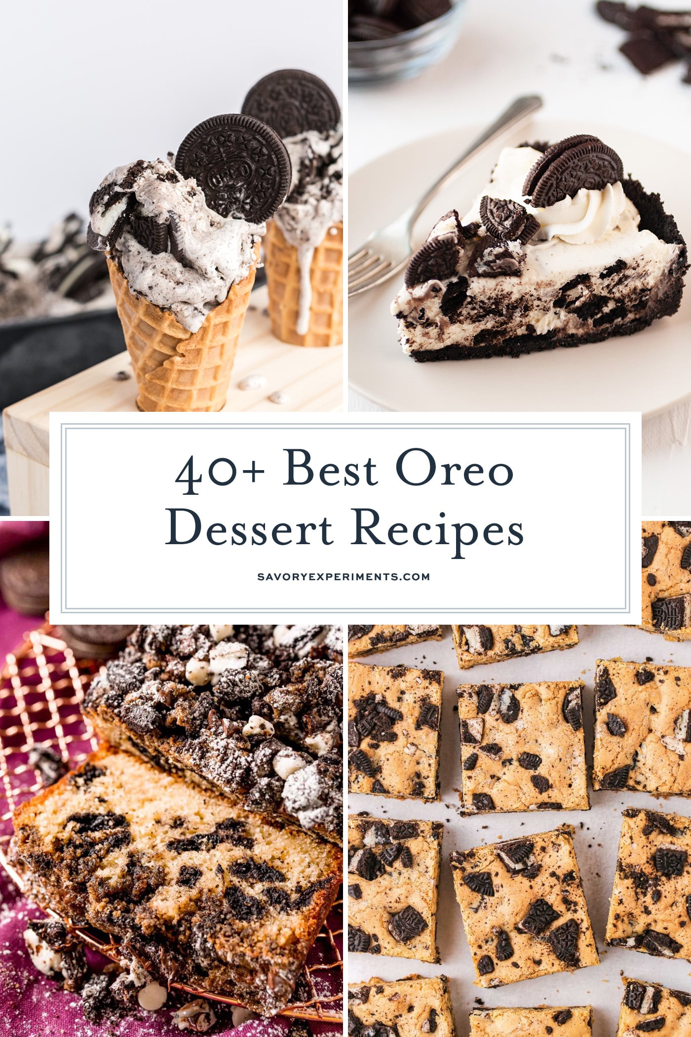 collage of oreo dessert recipes