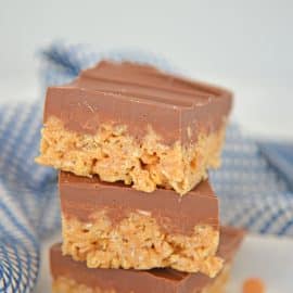peanut butter and butterscotch bars with chocolate frosting