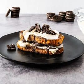 oreo french toast on plate