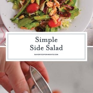 collage of side salad images for pinterest