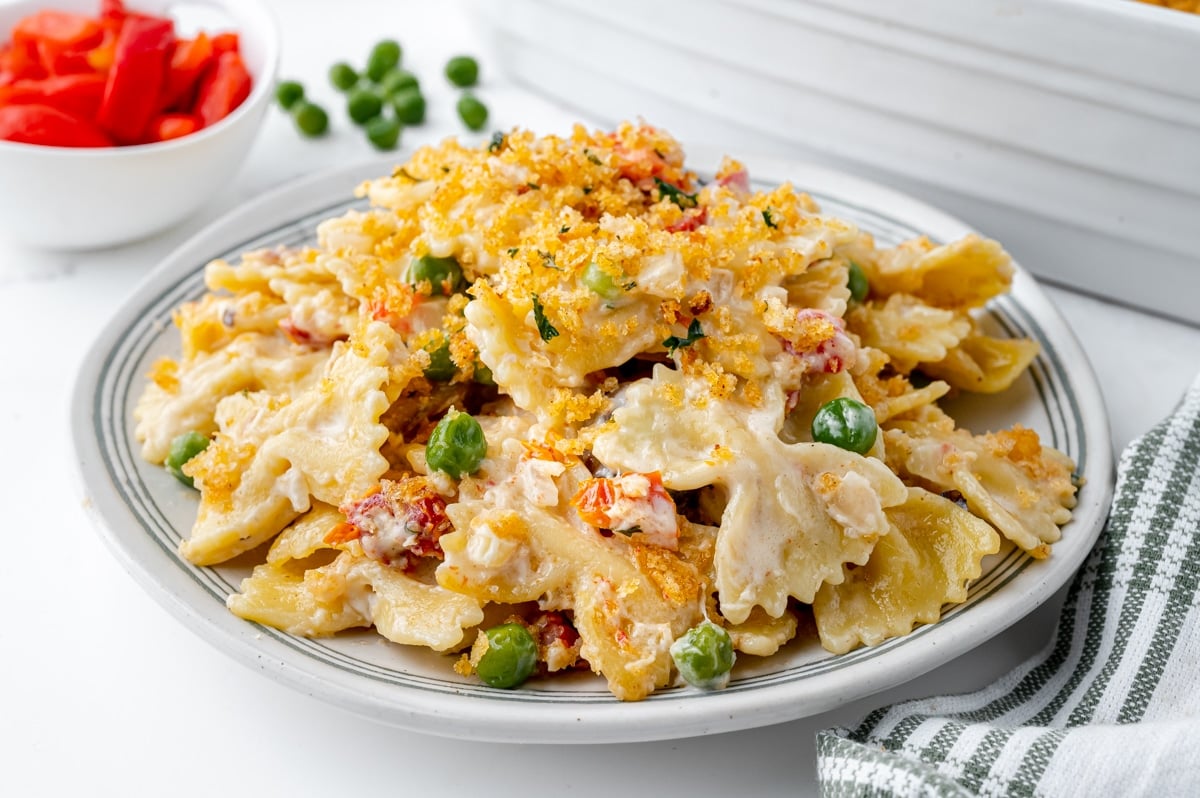 tuna noodle casserole on a plate