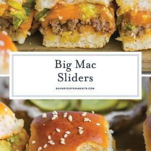 collage of big mac sliders for pinterest