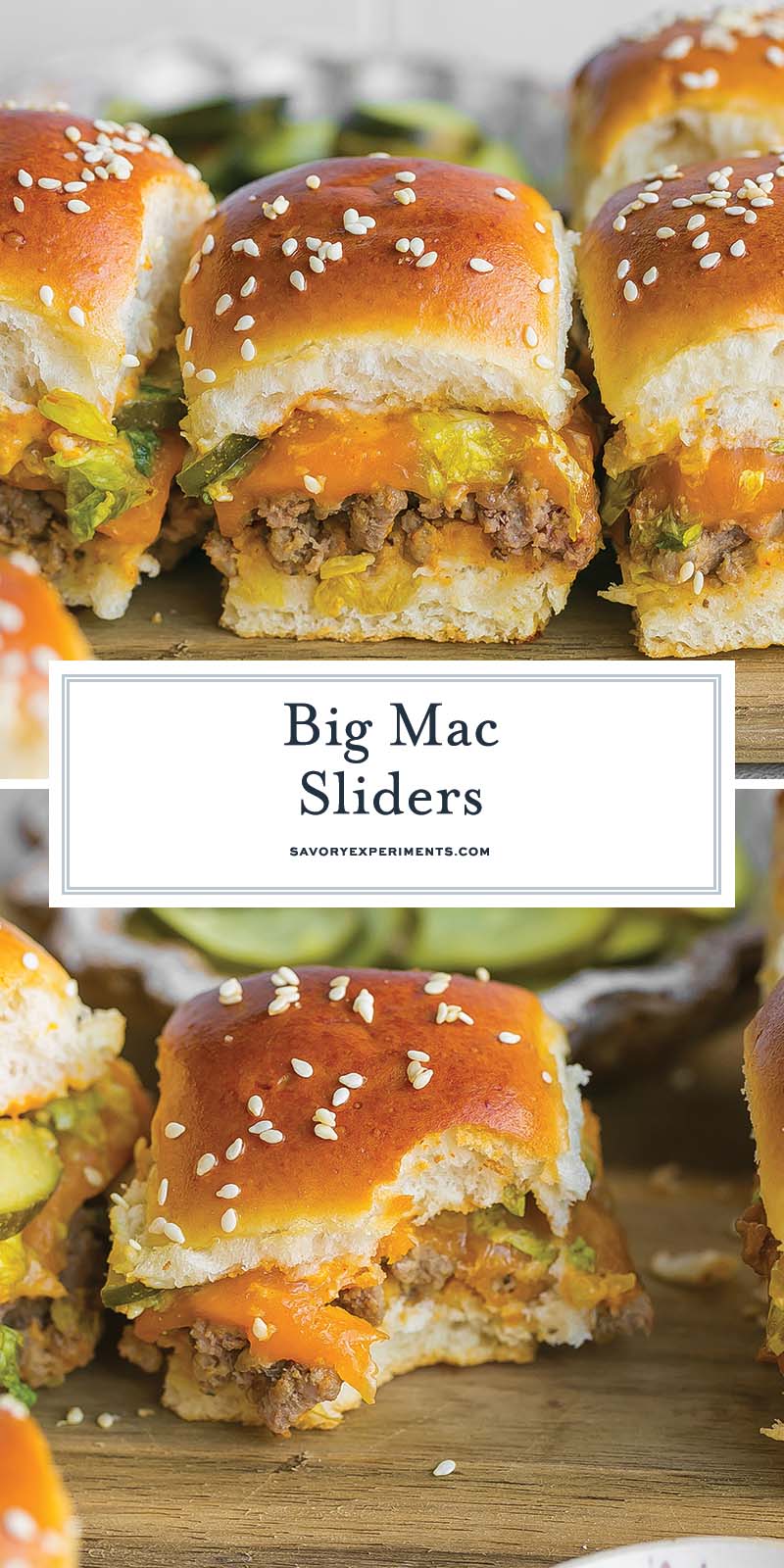 collage of big mac sliders for pinterest