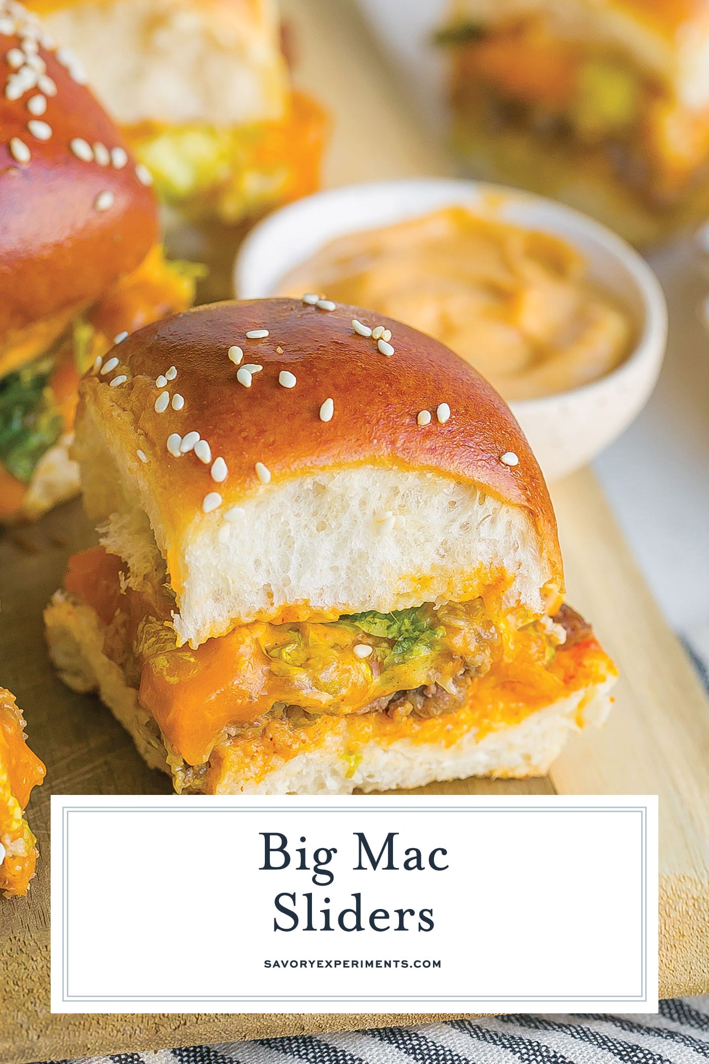 big mac slider with text overlay for pinterest