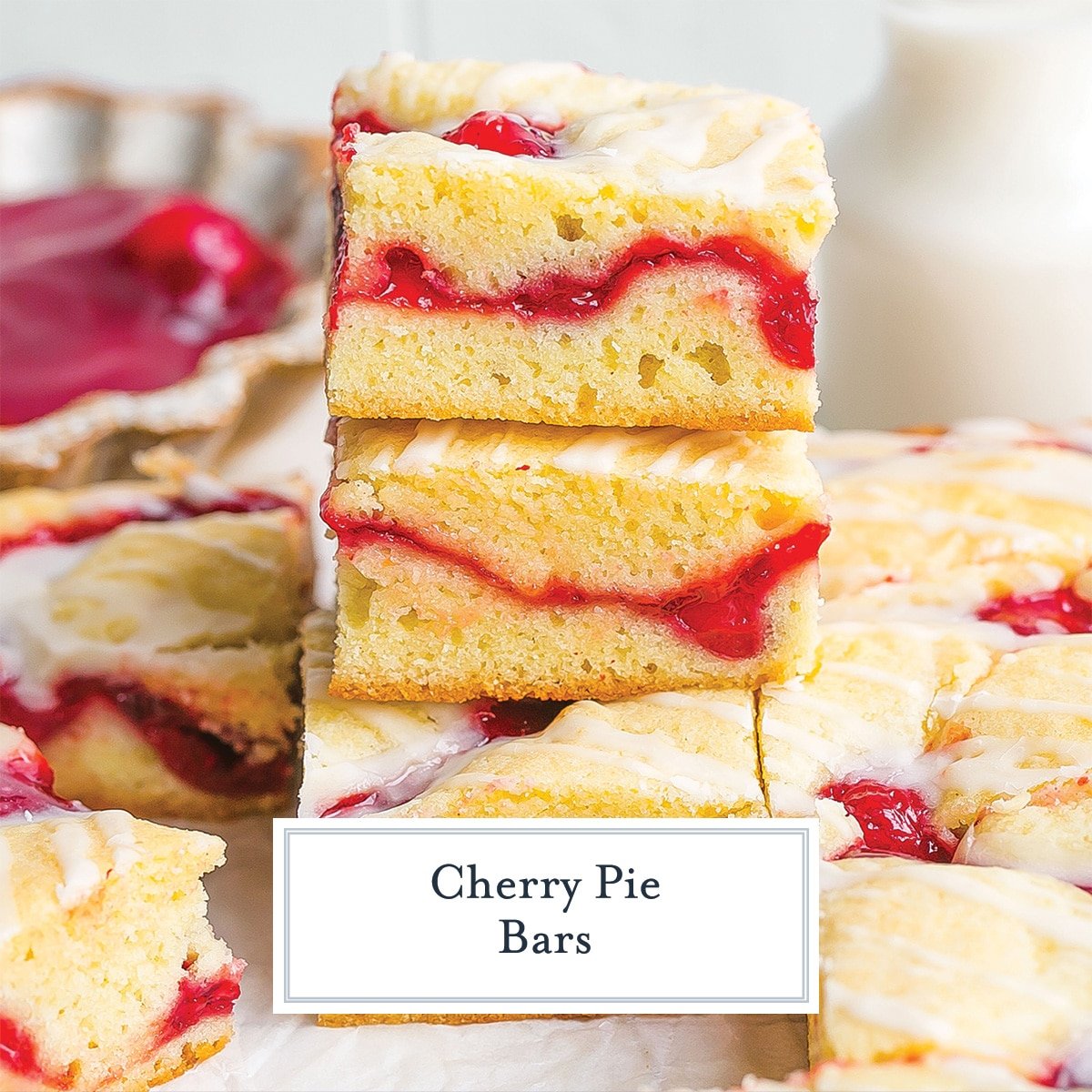 cherry pie bars with text overlay