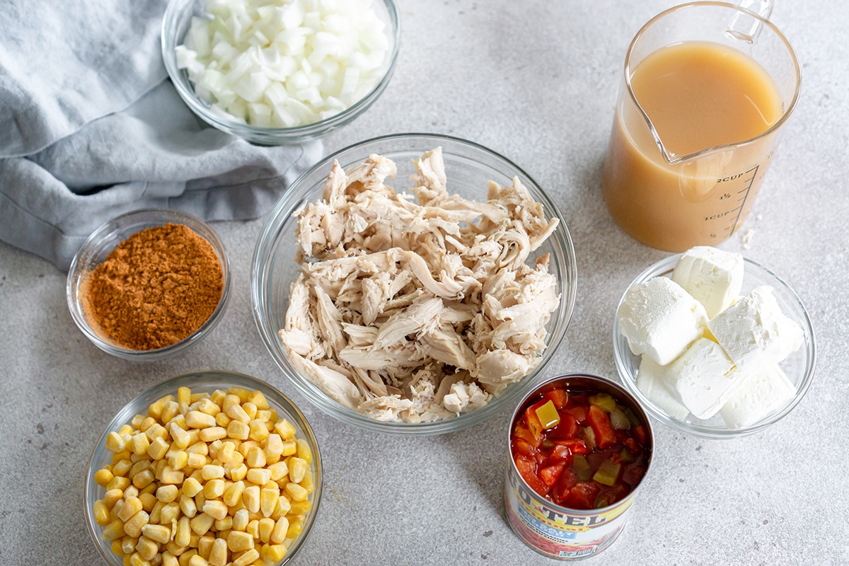 ingredients for chicken taco soup