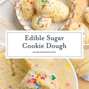 collage of sugar cookie dough for pinterest