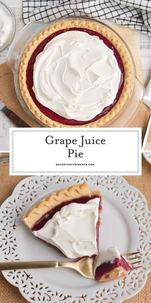 BEST Grape Juice Pie Recipe (w/ Real Concord Grape Juice!)