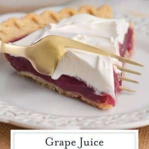 for cutting into slice of pie with text overlay for pinterest