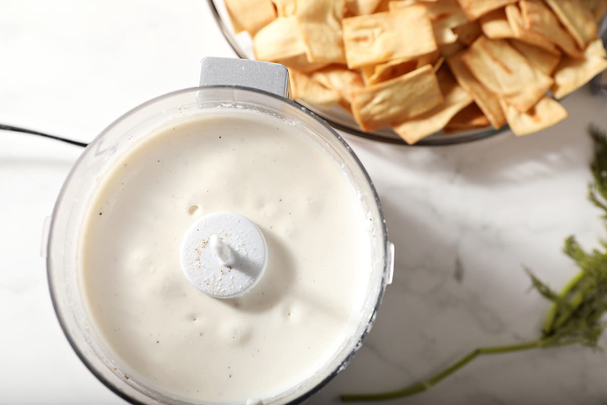 creamy whipped dip in food processor