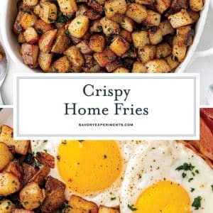 collage of crispy home fries