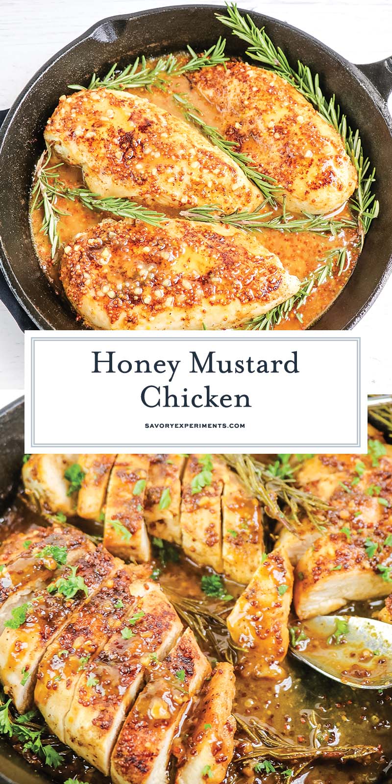 collage of honey mustard chicken for pinterest