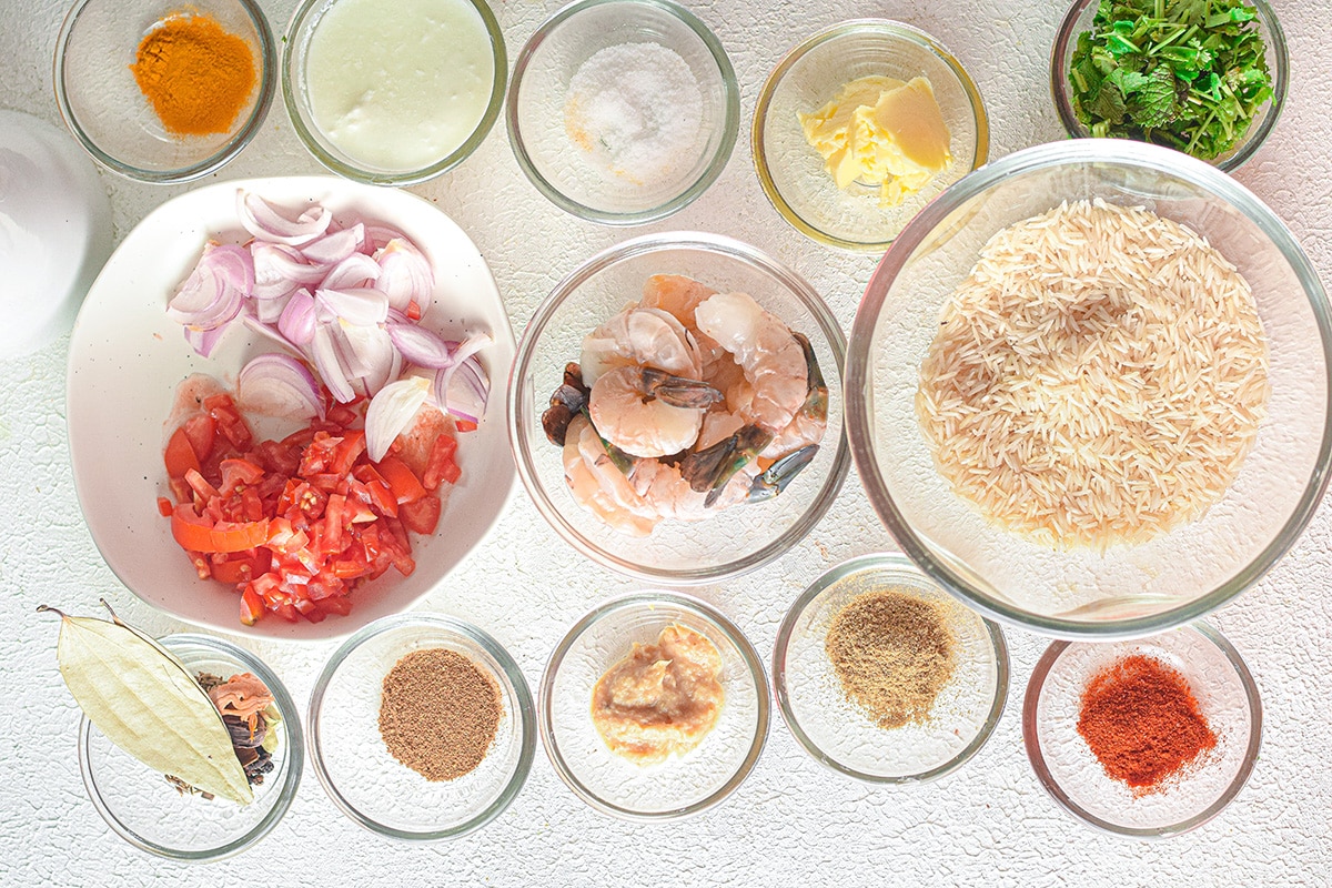 shrimp biryani ingredients