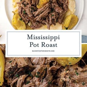 collage of mississippi pot roast for pinterest