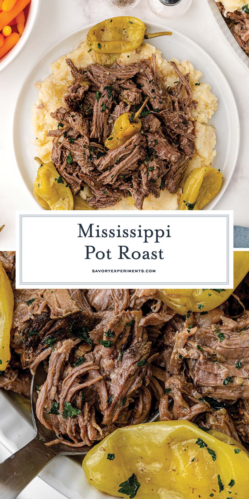 collage of mississippi pot roast for pinterest