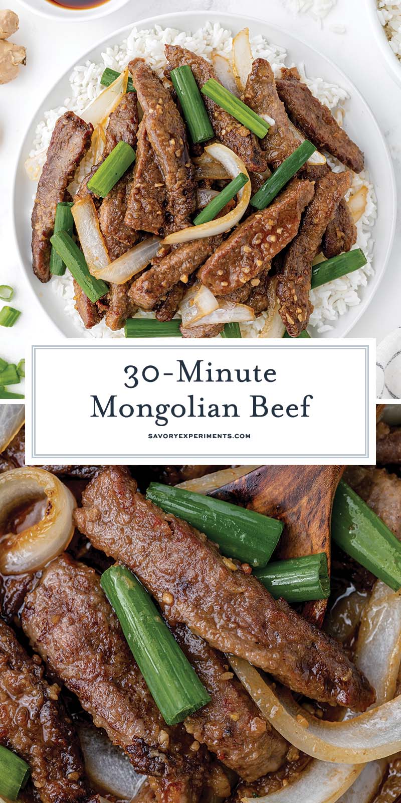collage of mongolian beef in pinterest