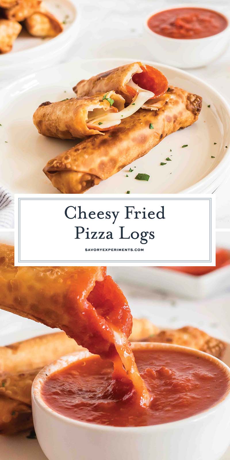 collage of pizza logs for pinterest