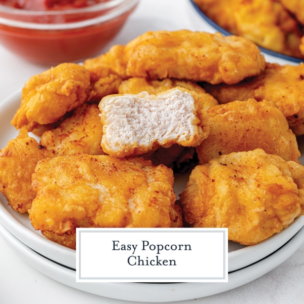 BEST Popcorn Chicken Recipe (Perfectly Crispy Chicken Pieces!)