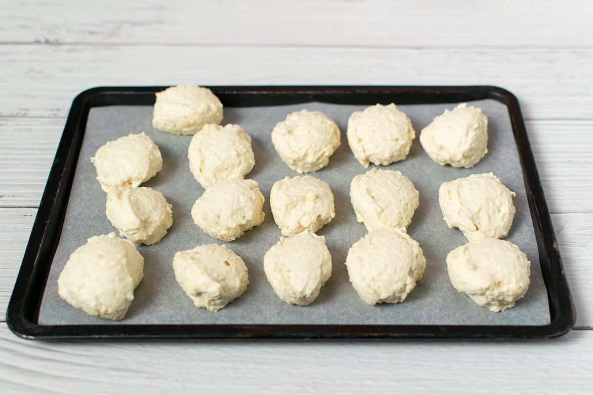 cheesecake balls on a sheet pan