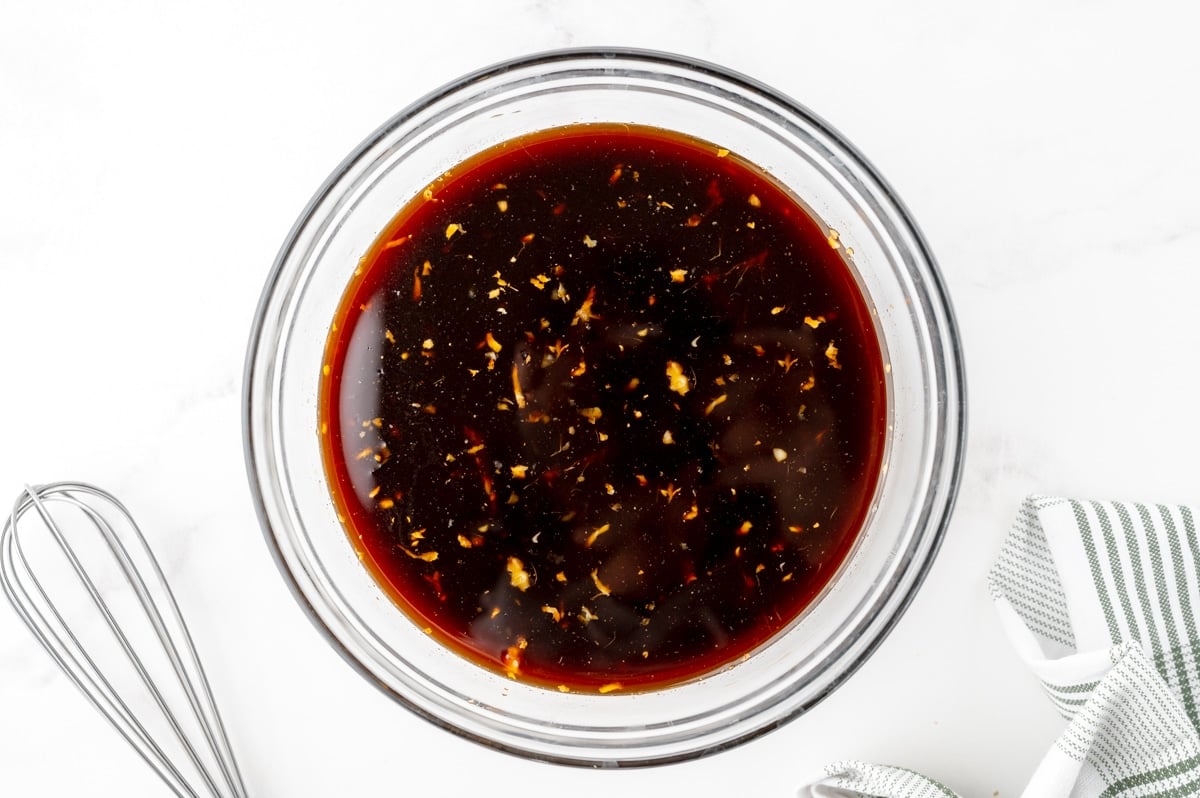 honey ginger sauce in a bowl