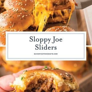 collage of sloppy joe sliders for pinterest