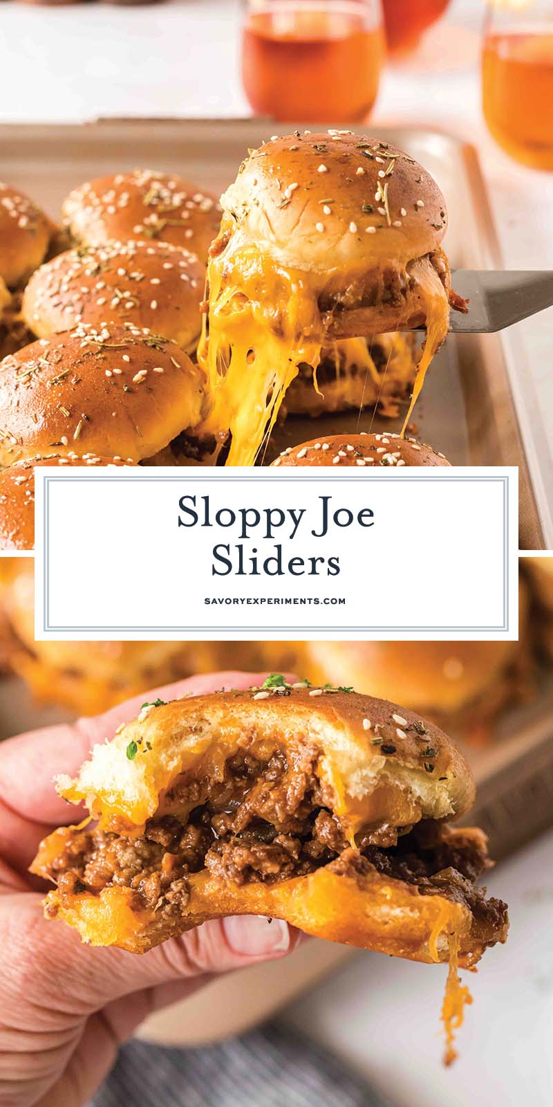 collage of sloppy joe sliders for pinterest