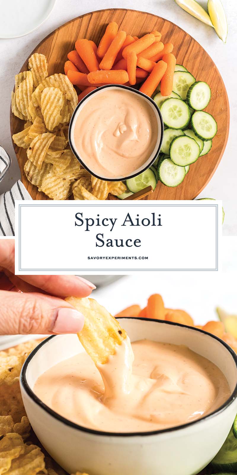 collage of sriracha aioli for pinterest