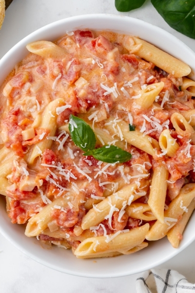 bowl of penne alla vodka