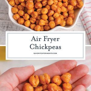 collage of crispy chickpeas for pinterest