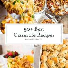 collage of casserole recipes