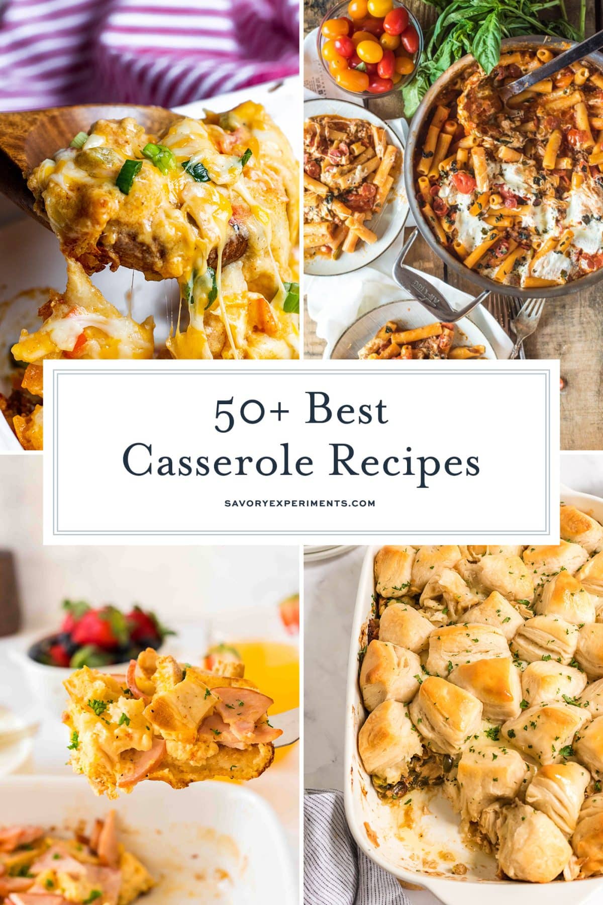 collage of casserole recipes