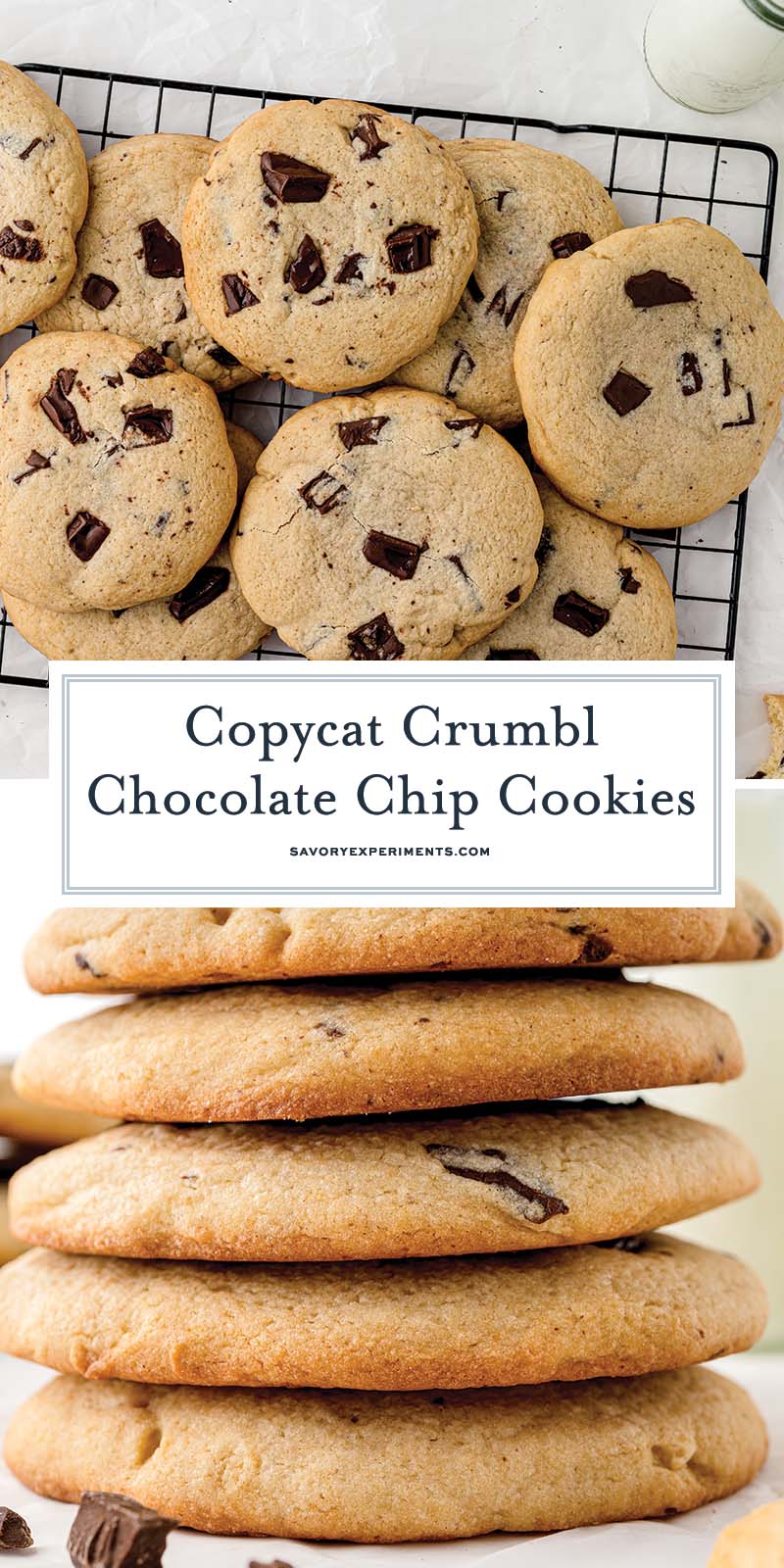 collage of copycat crumble cookies