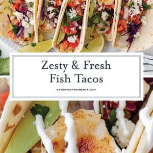 collage of fish tacos for pinterest