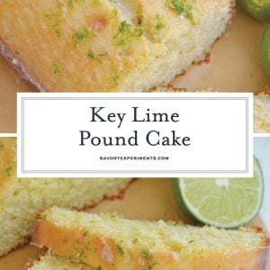 collage of key lime pound cake for pinterest