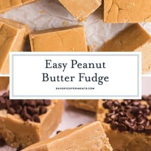 collage of peanut butter fudge for pinterest
