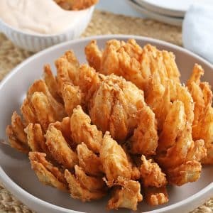 close up of blooming onion