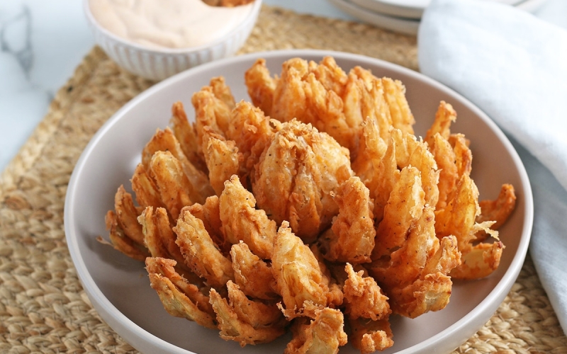 close up of blooming onion