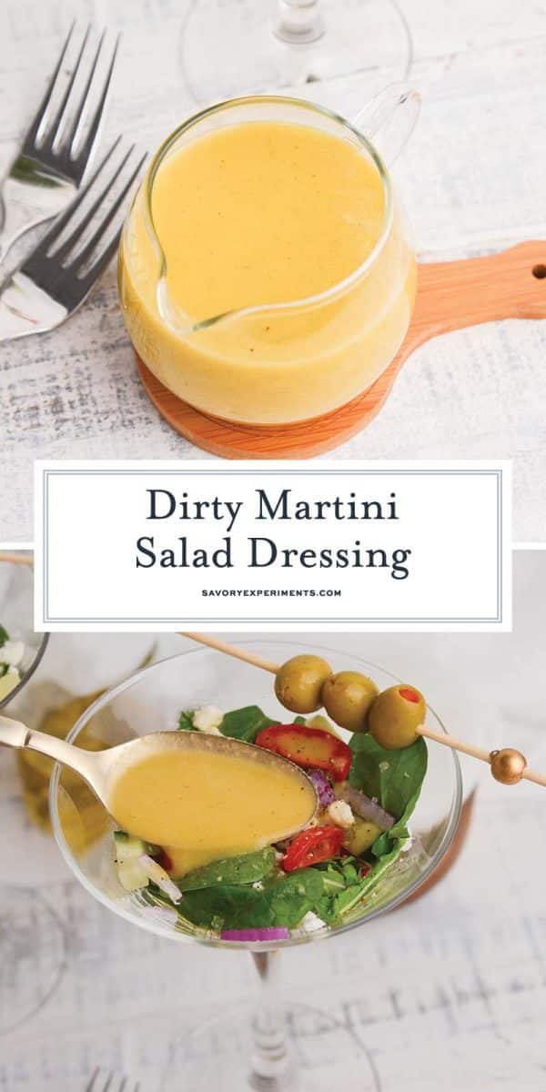 EASY Dirty Martini Salad Dressing (Dressing Full of Olive Flavor!)