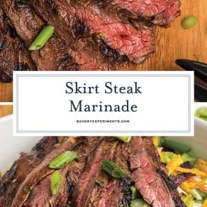 collage of skirt steak marinade for pinterest